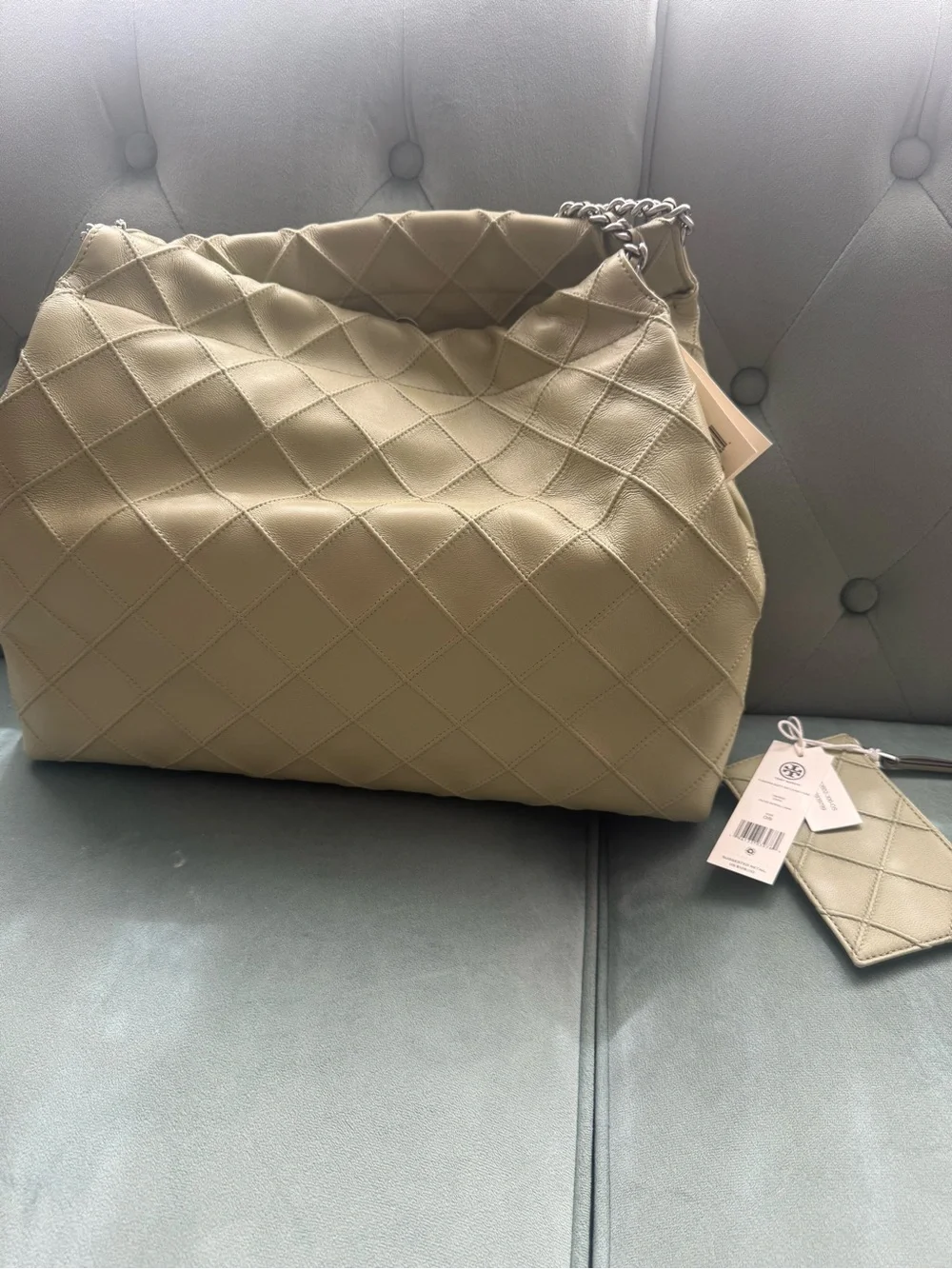 Tory Burch Fleming Quilted Leather Hobo Bag